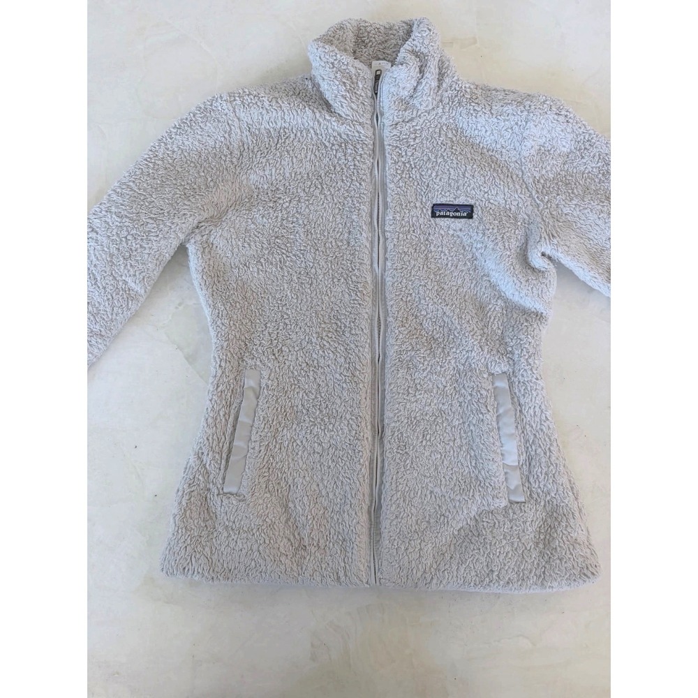 Patagonia Womens Los Gatos Full Zip Fleece Jacket Light Gray Small 25216